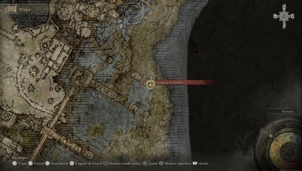 Elden Ring - Río Siofra, ubicación de Bosque de los Devotos