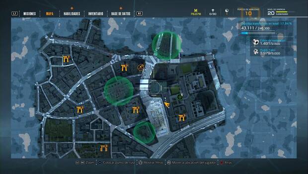 Ghostwire: Tokyo - La luna carmesí, zonas marcadas en el mapa