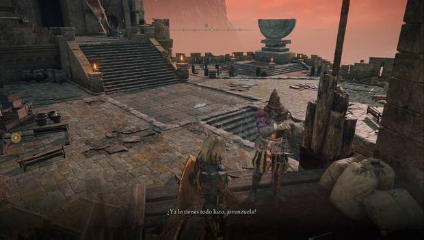 Elden Ring - Castillo de la Melena Roja: personaje que inicia el combate