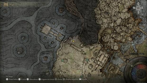 Elden Ring - Nokron, ubicación de la ceniza de guerra Disparo encantado