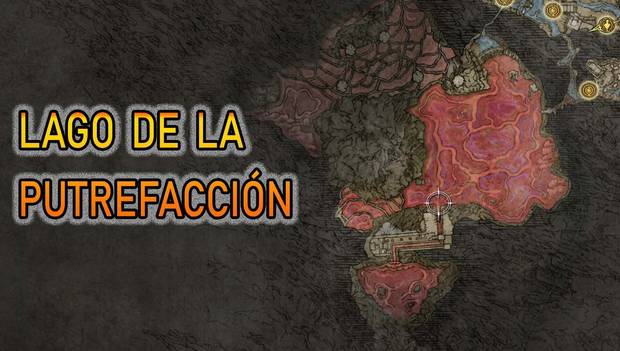 Elden Ring - Mapa del Lago de la Putrefacción