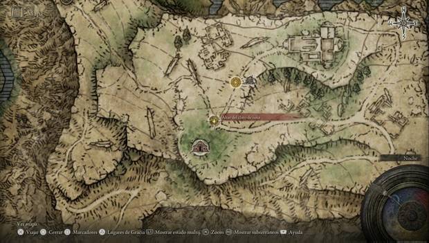 Elden Ring - Lago de la Putrefacción, ubicación del Altar del claro de luna
