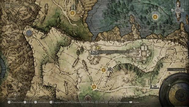 Elden Ring - Lago de la putrefacción, ubicación de las Ruinas de los selénicos