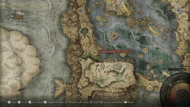 Elden Ring - Ubicación de la Torre de los coversos