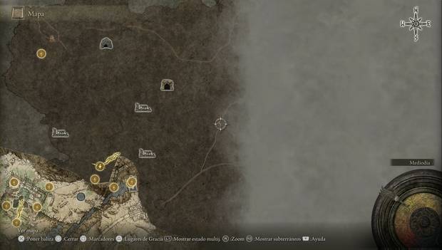 Elden Ring - Meseta Altus, ubicación del obelisco con el mapa