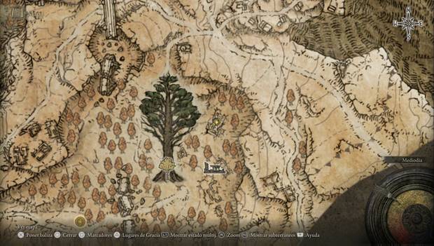 Elden Ring - Meseta Altus, ubicación de Escudo con icono