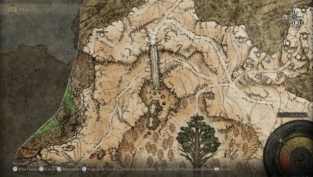 Elden Ring - Meseta Altus, ubicación de Máscara dorada