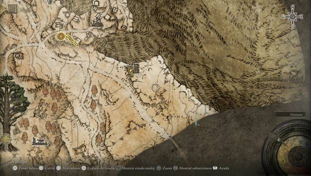 Elden Ring - Meseta Altus, ubicación de las Cenizas de guerra Tajo fulgurante