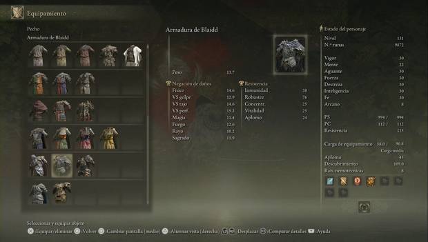 Elden Ring - Estadísticas de armas y armaduras, estadísticas de armaduras