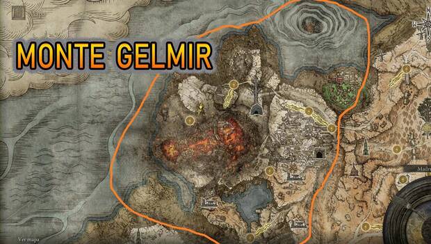 Elden Ring - Monte Gelmir, Mapa del Monte Gelmir