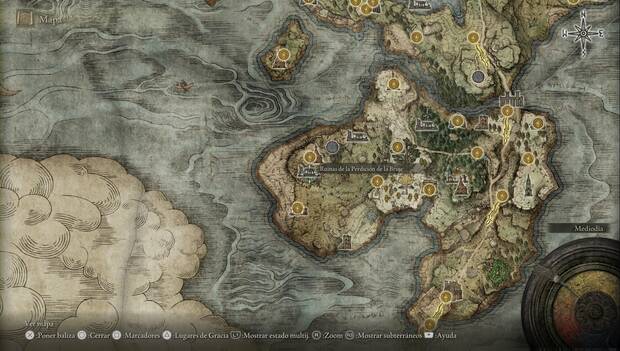 Elden Ring - Mote Gelmir, ubicación de la Ruinas de la Perdición de la Bruja
