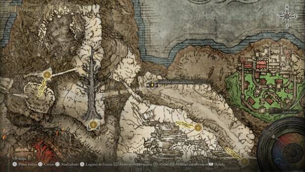 Elden Ring - Ubicación de la Cabaña del hedor cadavérico