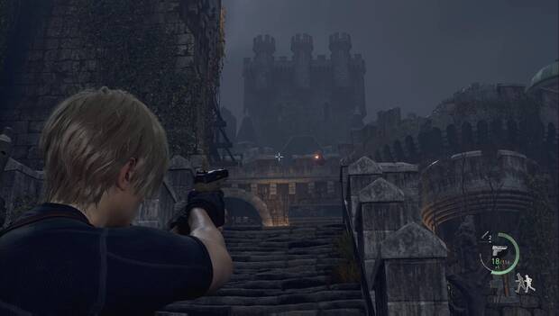 Resident Evil 4 Remake - Capítulo 7: enemigos con ballestas en las murallas