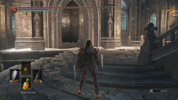 Dark Souls III - Irithyll del Valle Boreal: ascensor que abre el atajo a la escalinata principal de Irithyll