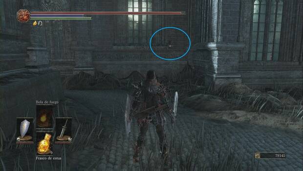Dark Souls III - Irithyll del Valle Boreal: enemigo invisible en el acantilado de la iglesia