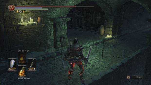 Dark souls III - Mazmorra de Irithyll: pasillo hacia el nivel inferior de la mazmorra