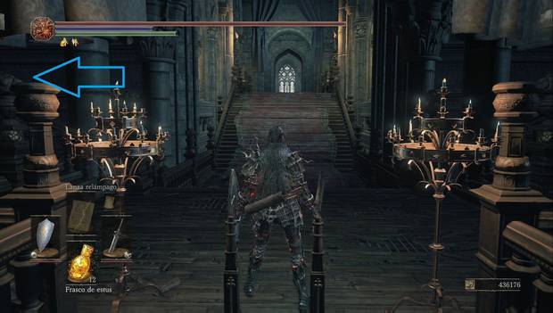 Dark Souls 3 - Jardín del Rey Consumido: escaleras que llevan a la zona inicial del jardín
