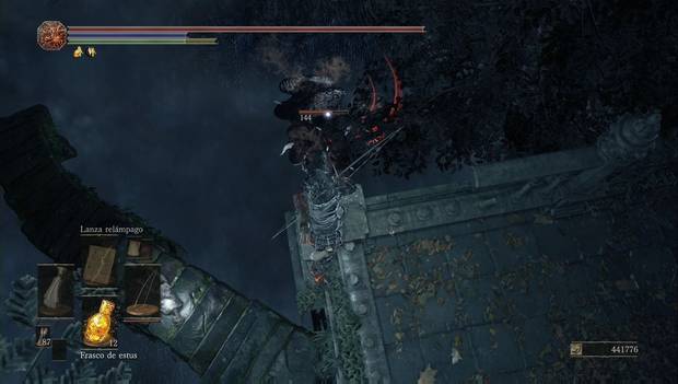 Dark Souls 3 - Jardín del Rey Consumido: bestia de ceniza en la charca venenosa
