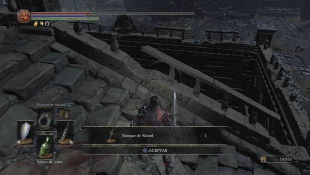 Dark Souls 3 - Pico del Archidragón: Estoque de Ricard