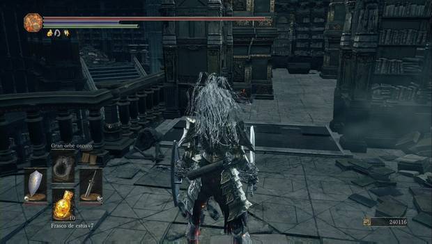 Dark Souls 3 - Gran Archivo: Losa de titanita oculta entre las librerías