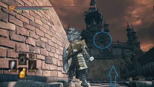 Dark Souls 3 - Gran Archivo: tejado por el que subir hasta la torre de los ángeles