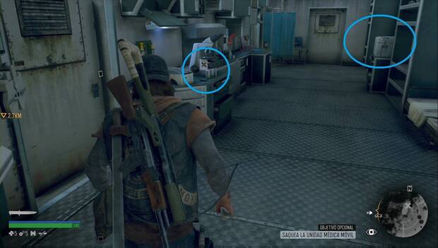 Days Gone - Puesto de control de NERO de Old Pioneer: grabadora e inyector dentro del puesto de control