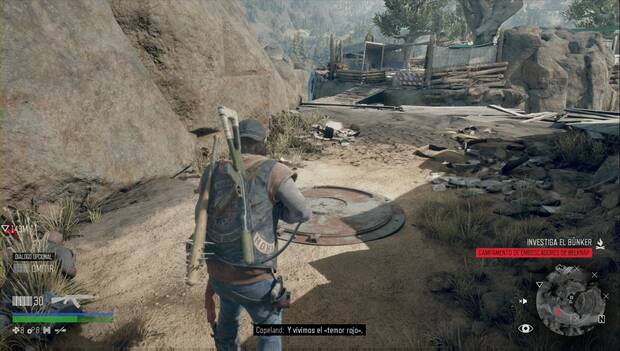 Days Gone - Emboscadores de Belknap: escotilla del búnker junto al puente