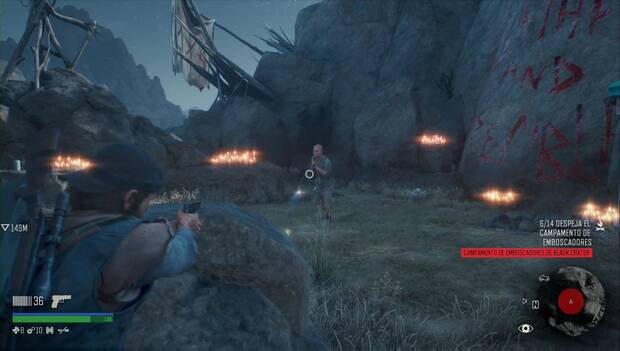Days Gone - Campamento de emboscadoresd e Black Crater: Deacon dispara a un RIP