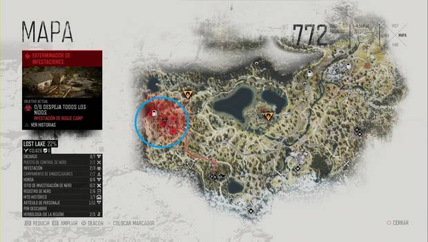Days Gone - Infestación de Rogue Camp: localización de la zona infestada