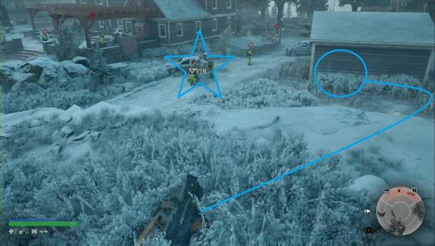Days Gone - Necesito tu ayuda: ve cruzando de arbusto en arbusto