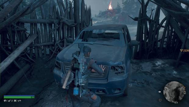 Days Gone - Estaremos aquí toda la noche: Deacon aparta el coche del punto de control