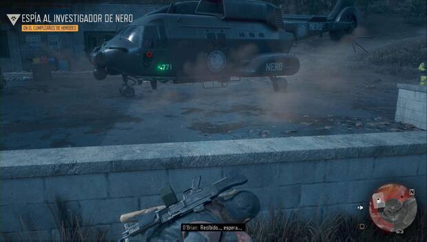 Days Gone - En el cumpleaños de Herodes: costado izquierdo del helicóptero en el que colocar el transmisor