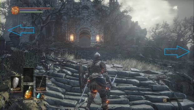 Dark Souls 3 - Cementerio de ceniza: desvíos antes de entrar al Santuario de Enlace del Fuego