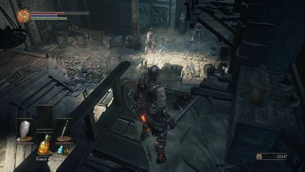Dark Souls III - Gran Muro de Lothric: enemigos en la planta baja de la torre