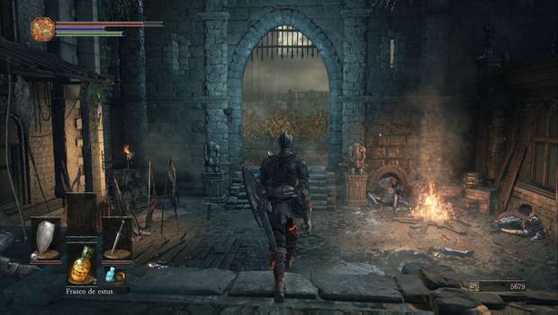 Dark Souls III - Gran Muro de Lothric: arco hacia los jardines del gran Muro