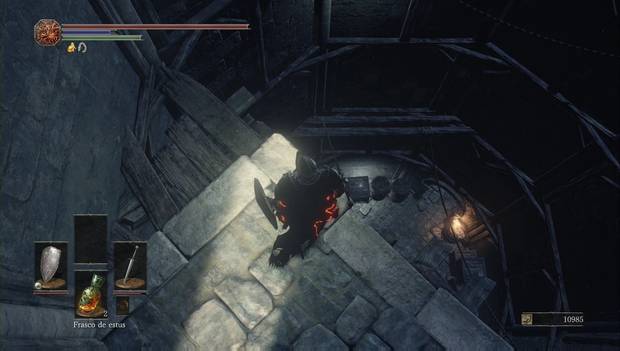 Dark Souls III - Asentamiento de no muertos: Salto del balcón hasta los tablones de la torre