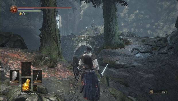 Dark Souls III - Camino de los Sacrificios: Los cuervos vigilan el segundo puente de piedra
