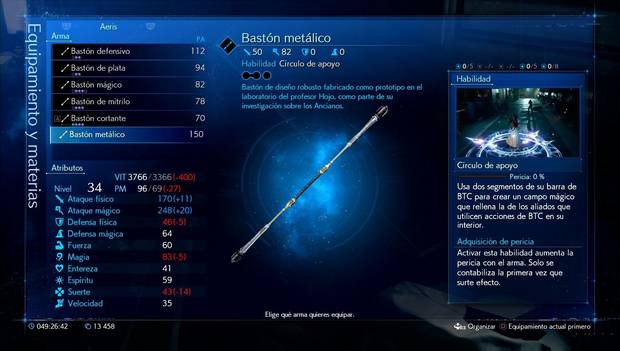 Final Fantasy VII Remake - Bastón metálico