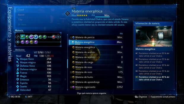 Final Fantasy VII Remake - Materias de habilidad