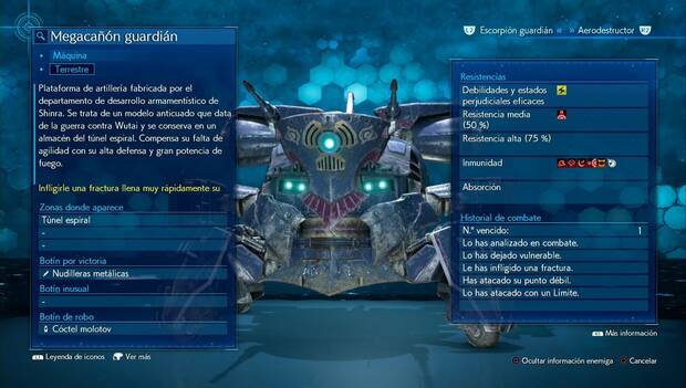 Final Fantasy VII Remake - Megacañón guardián