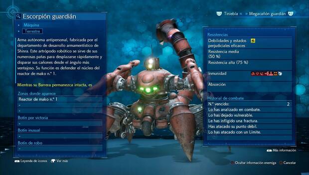 Final Fantasy VII Remake - Jefe Escorpión guardián