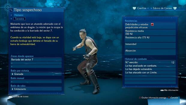 Final Fantasy VII Remake - Tipo sospechoso