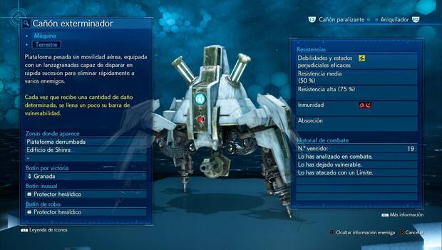 Final Fantasy VII Remake - Cañón exterminador