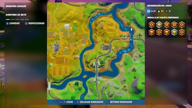 Fortnite Battle Royale - Ubicación del edificio con la llama dorada