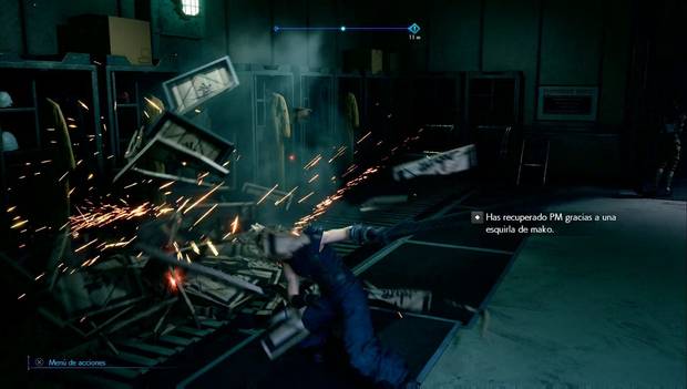 Final Fantasy VII Remake - Capítulo 1: cajas y cofre tras la puerta