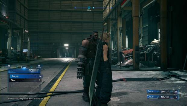 Final Fantasy VII Remake - Capítulo 1: usa pociones para curarte