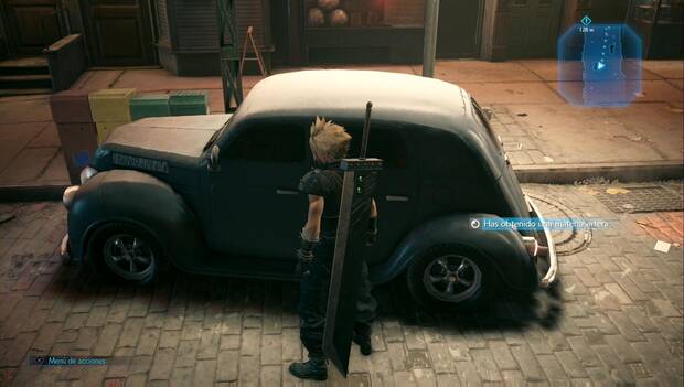 Final Fantasy VII Remake - Capítulo 2: materia Artera junto a un coche