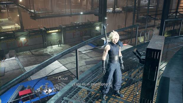 Final Fantasy VII Remake - capítulo 6: palanca en lo alto de las escaleras