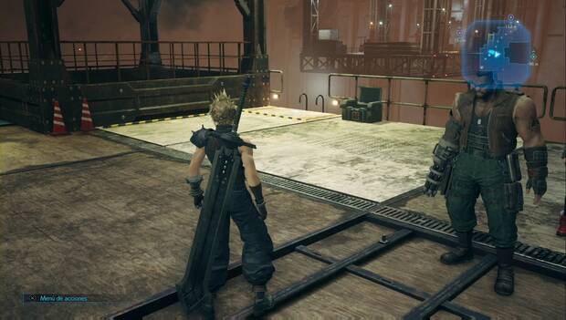 Final Fantasy VII Remake - Capítulo 6: escalera para bajar a la zona inferior