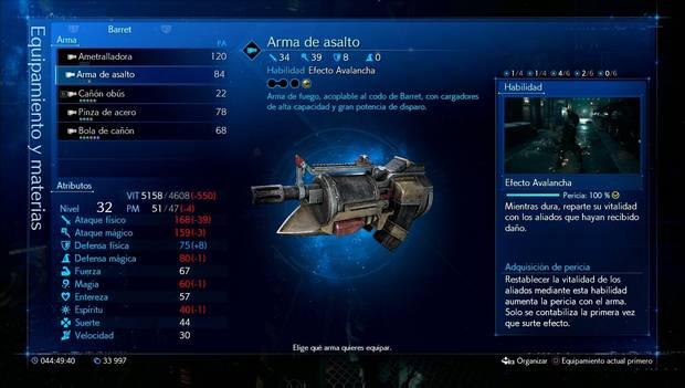 Final Fantasy VII Remake - Arma de asalto